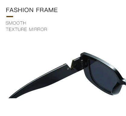 2025 Retro Rectangle Sunglasses for Women Luxury Vintage UV400 Protection V Suns Glasses Ladies Classic Black Square