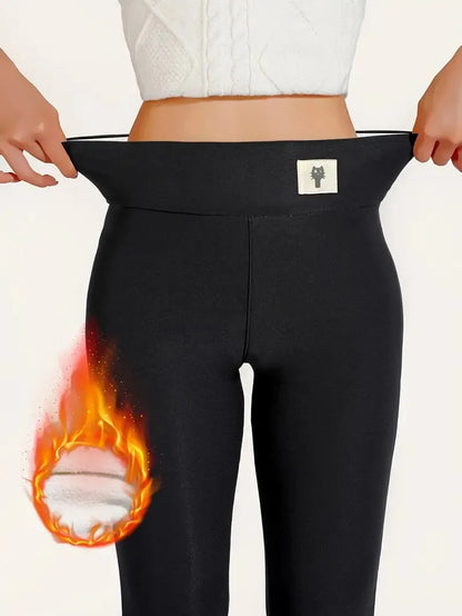 Winter dicke warme Leggings für Damen Lammkaschmir-Jogginghosen Hohe Taille Fleece Elastische Strumpfhose Warme Strumpfhose Hose Schlanke Samt-Leggings