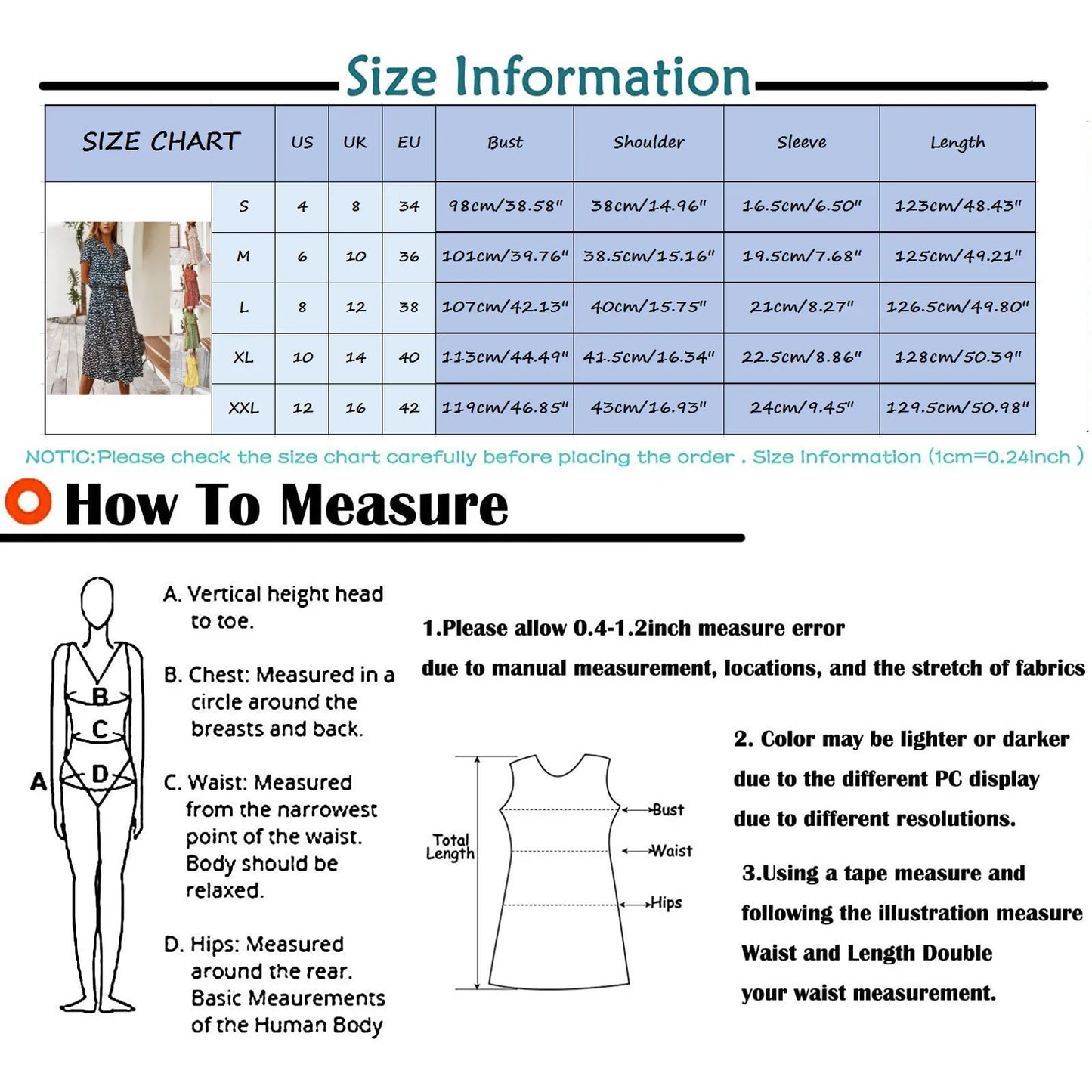 Sommerkleider Damen Sommer Tupfen Druck Kleider mit Knöpfen Kurzarm Tunnelzug Hohe Taille Kleid Vestidos 2023