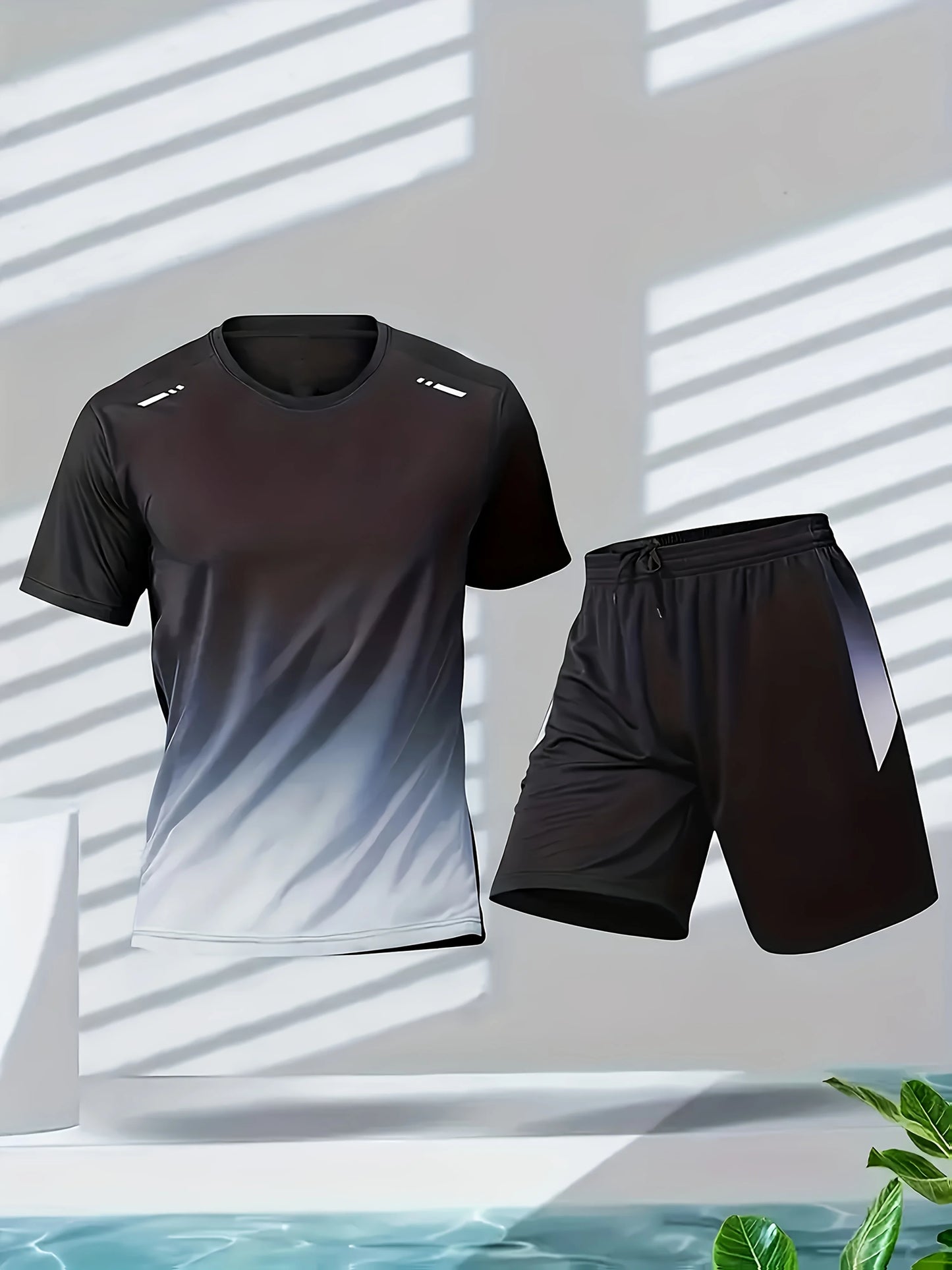 Freizeitanzüge für Herren, Laufanzüge für Outdoor-Aktivitäten, Reise-Sportbekleidungssets, Park- und Strandausflüge, schnelltrocknend und leicht