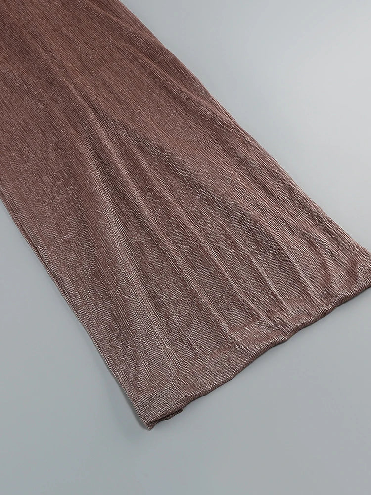 Sexy One-Shoulder Drapiertes Glitzer-Kleid Lang Damen Braun Korsett Glitzernd Rückenfrei Eng Anliegend Maxi-Kleider Abendgesellschaft Ballkleider