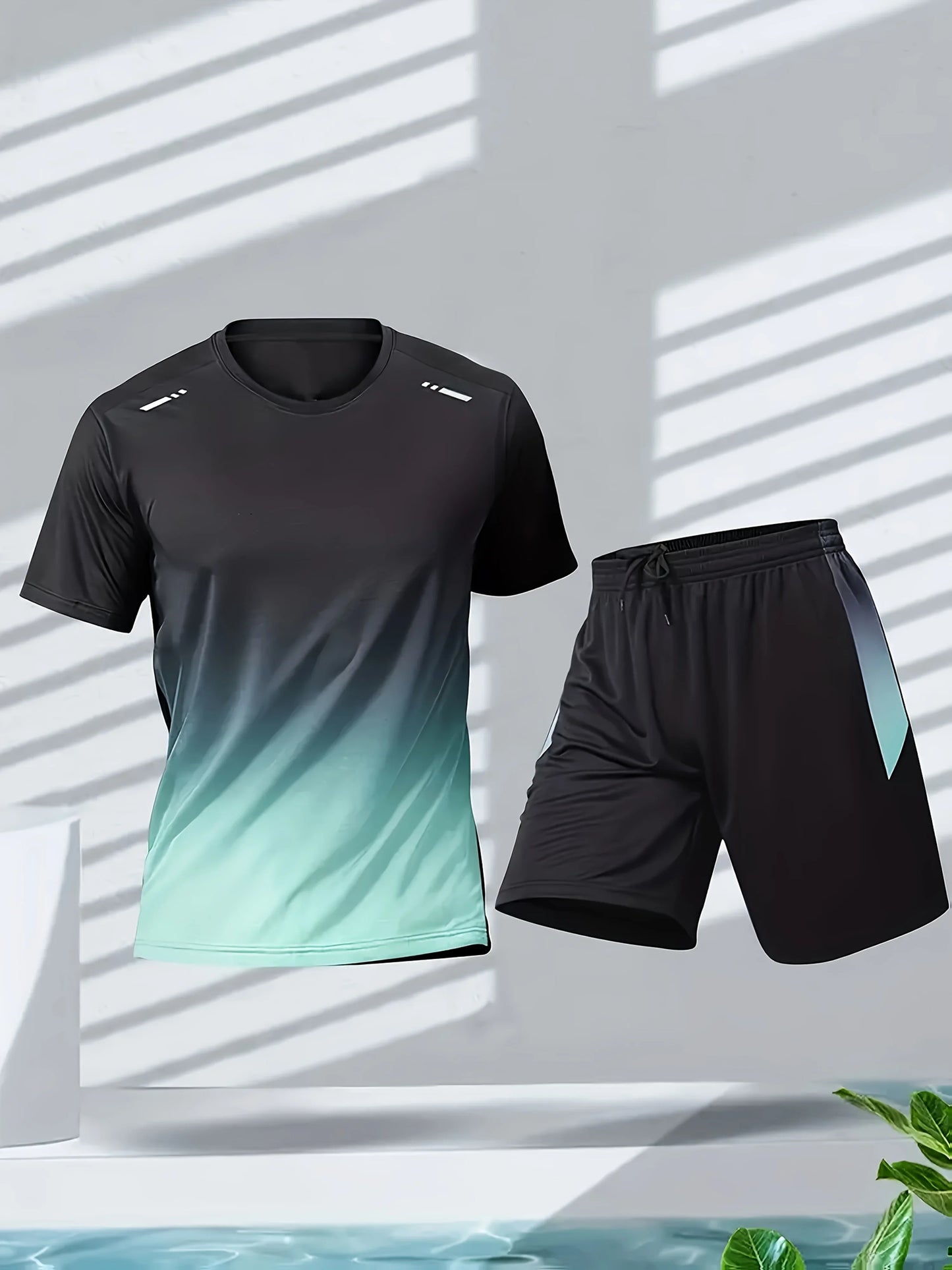 Freizeitanzüge für Herren, Laufanzüge für Outdoor-Aktivitäten, Reise-Sportbekleidungssets, Park- und Strandausflüge, schnelltrocknend und leicht
